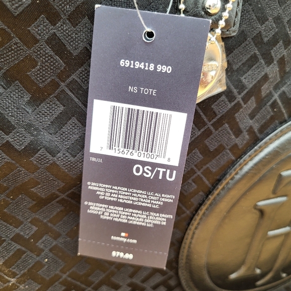 Tommy Hilfiger Black Tote Bag, NWT - Picture 4 of 5